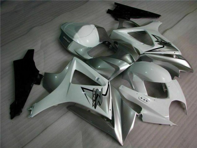 Argent Blanc Carénage Moto Suzuki GSXR 1000 K7 2007-2008 Argent Blanc Carénage Moto Suzuki GSXR 1000 K7 2007-2008