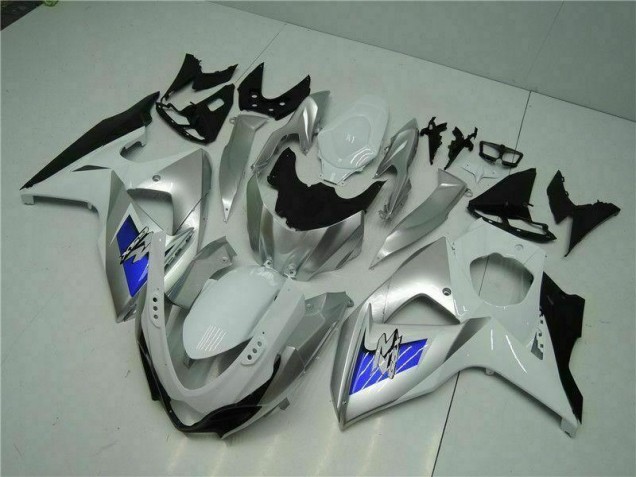 Argent Blanc Carénage Moto Suzuki GSXR 1000 K9 2009-2016 Argent Blanc Carénage Moto Suzuki GSXR 1000 K9 2009-2016