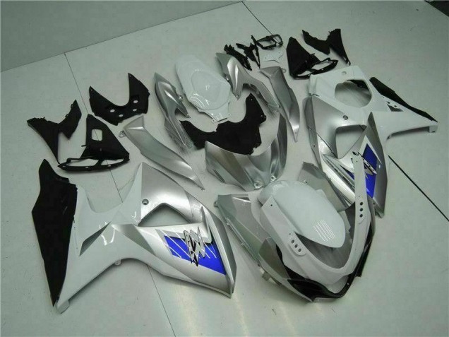 Argent Blanc Carénage Moto Suzuki GSXR 1000 K9 2009-2016 Argent Blanc Carénage Moto Suzuki GSXR 1000 K9 2009-2016