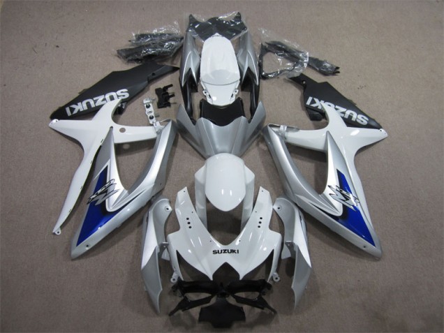 Argent Bleu Blanc Carénage Moto Suzuki GSXR 600 K8 2008-2010 Argent Bleu Blanc Carénage Moto Suzuki GSXR 600 K8 2008-2010