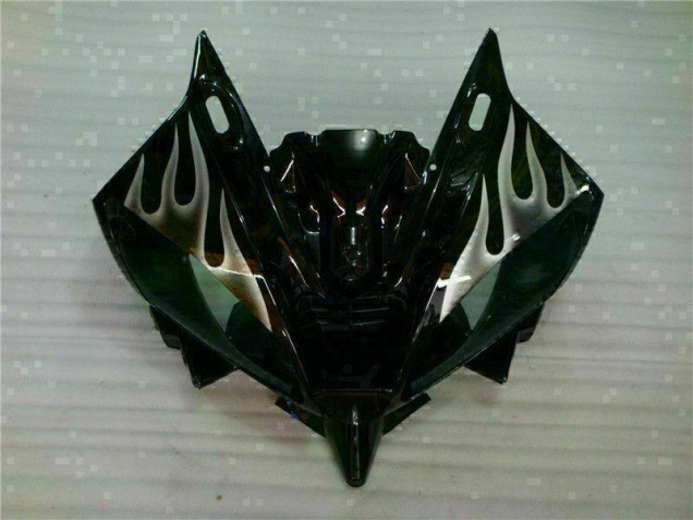 Argent Flamme Noir Carénage Moto Yamaha R6 2006-2007 Argent Flamme Noir Carénage Moto Yamaha R6 2006-2007