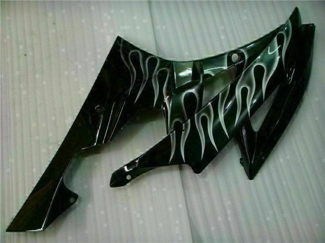 Argent Flamme Noir Carénage Moto Yamaha R6 2006-2007 Argent Flamme Noir Carénage Moto Yamaha R6 2006-2007
