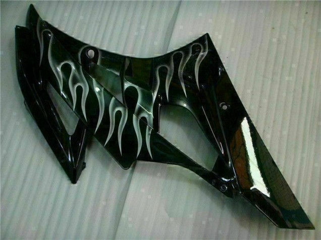 Argent Flamme Noir Carénage Moto Yamaha R6 2006-2007 Argent Flamme Noir Carénage Moto Yamaha R6 2006-2007