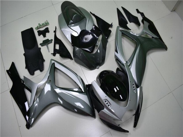 Argent Gris Carénages Moto Suzuki GSXR 600 / 750 K6 2006-2007 Argent Gris Carénages Moto Suzuki GSXR 600 / 750 K6 2006-2007