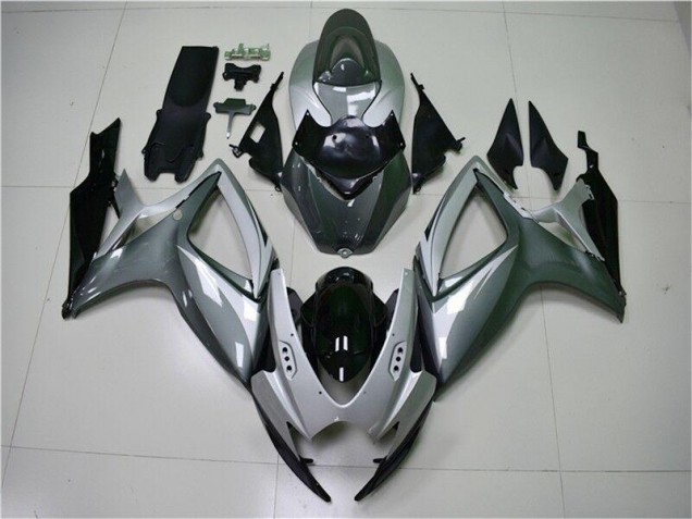 Argent Gris Carénages Moto Suzuki GSXR 600 / 750 K6 2006-2007 Argent Gris Carénages Moto Suzuki GSXR 600 / 750 K6 2006-2007