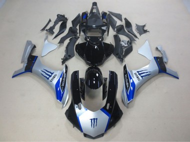 Argent Noir Bleu Monster Carénage Moto Yamaha R1 2015-2019