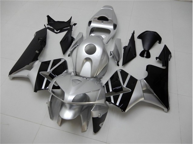 Argent Noir Carénage Moto Honda CBR 600 RR 2005-2006 Argent Noir Carénage Moto Honda CBR 600 RR 2005-2006