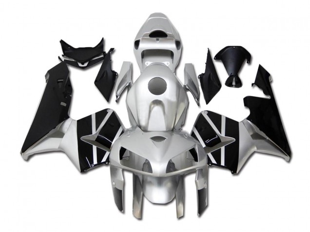 Argent Noir Carénage Moto Honda CBR 600 RR 2005-2006 Argent Noir Carénage Moto Honda CBR 600 RR 2005-2006