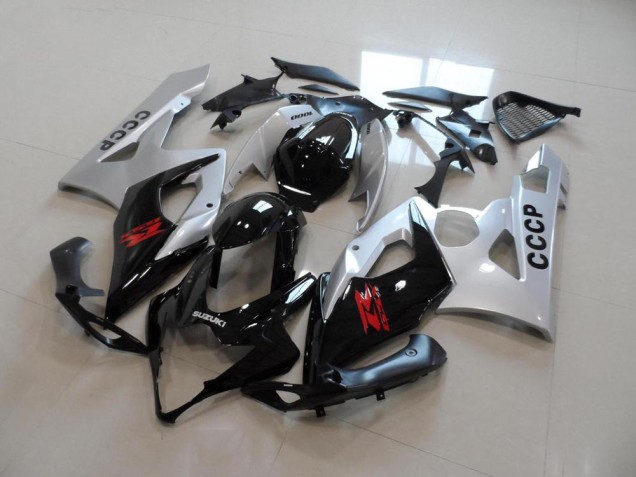 Argent Noir Carénage Moto Suzuki GSXR 1000 K5 2005-2006 Argent Noir Carénage Moto Suzuki GSXR 1000 K5 2005-2006