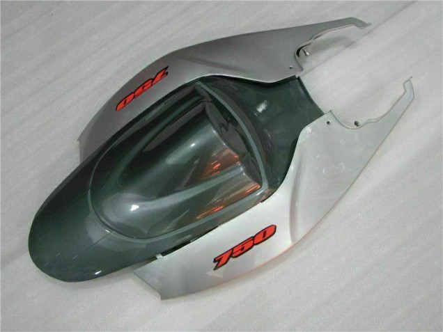 Argent Noir Carénage Moto Suzuki GSXR 600 / 750 K6 2006-2007 Argent Noir Carénage Moto Suzuki GSXR 600 / 750 K6 2006-2007