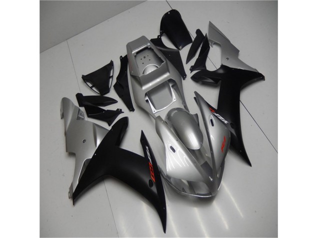 Argent Noir Carénage Moto Yamaha R1 2002-2003 Argent Noir Carénage Moto Yamaha R1 2002-2003