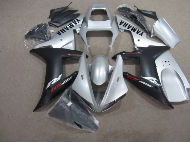 Argent Noir Carénage Moto Yamaha R1 2004-2006 Argent Noir Carénage Moto Yamaha R1 2004-2006