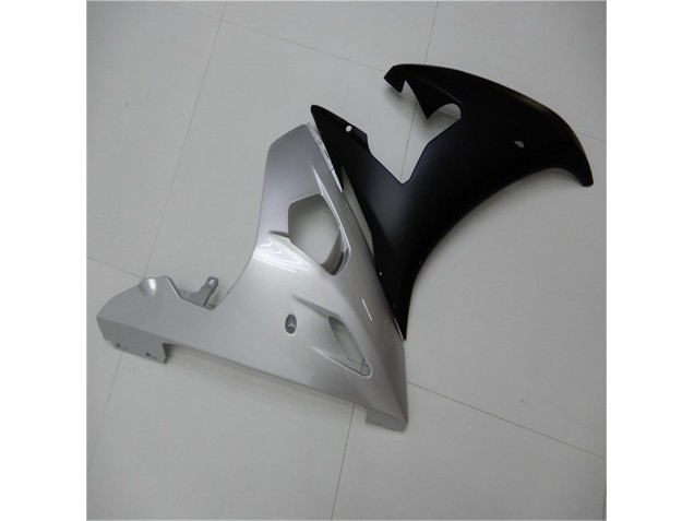 Argent Noir Carénage Moto Yamaha R6 2003-2005 Argent Noir Carénage Moto Yamaha R6 2003-2005
