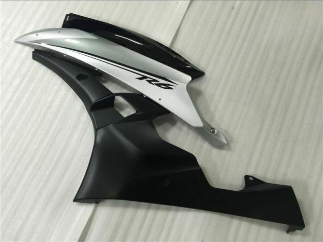 Argent Noir Carénage Moto Yamaha R6 2006-2007 Argent Noir Carénage Moto Yamaha R6 2006-2007