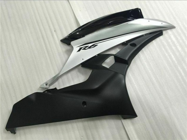 Argent Noir Carénage Moto Yamaha R6 2006-2007 Argent Noir Carénage Moto Yamaha R6 2006-2007