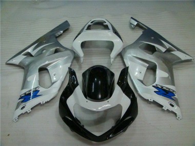 Argent Noir Carénages Moto Suzuki GSXR 600 / 750 K1 K2 K3 2001-2003