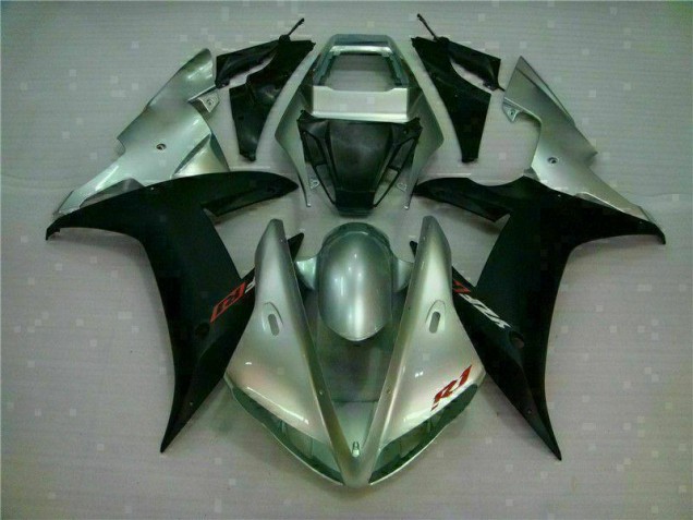 Argent Noir Carénages Moto Yamaha R1 2002-2003 Argent Noir Carénages Moto Yamaha R1 2002-2003