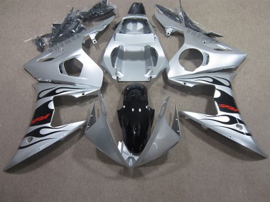Argent Noir Rouge Décalque Carénage Moto Yamaha R6 2003-2005