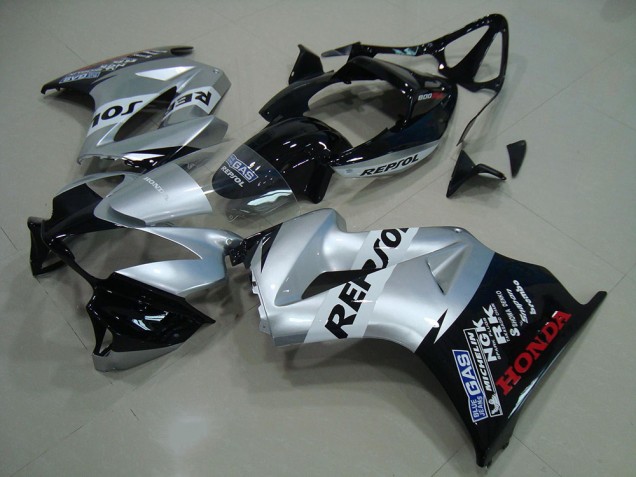 Argent Repsol Carénage Moto Honda VFR 800 2002-2013 Argent Repsol Carénage Moto Honda VFR 800 2002-2013