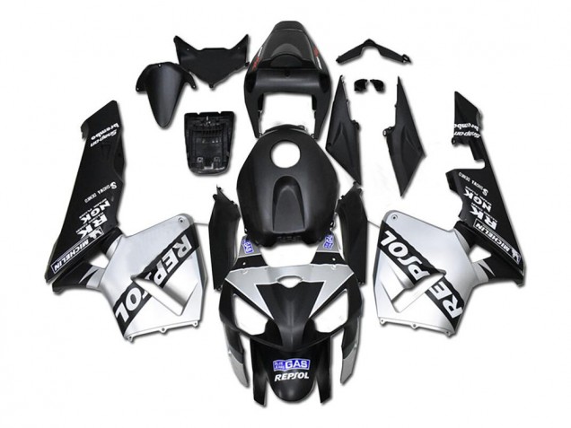 Argent Repsol Noir Carénage Moto Honda CBR 600 RR 2005-2006 Argent Repsol Noir Carénage Moto Honda CBR 600 RR 2005-2006