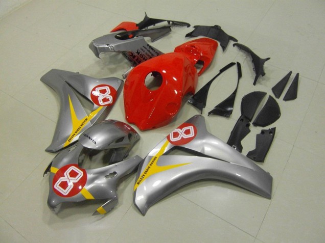 Argent Rouge 8 Carénage Moto Honda CBR 1000 RR 2008-2011 Argent Rouge 8 Carénage Moto Honda CBR 1000 RR 2008-2011