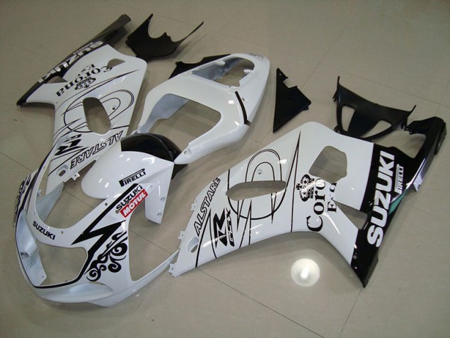 Blanc Alstare Motul Carénage Moto Suzuki GSXR 750 K1 K2 K3 2001-2003