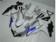 Blanc Argent Bleu Carénage Moto Suzuki GSXR 600 / 750 K8 2008-2010 Blanc Argent Bleu Carénage Moto Suzuki GSXR 600 / 750 K8 2008-2010