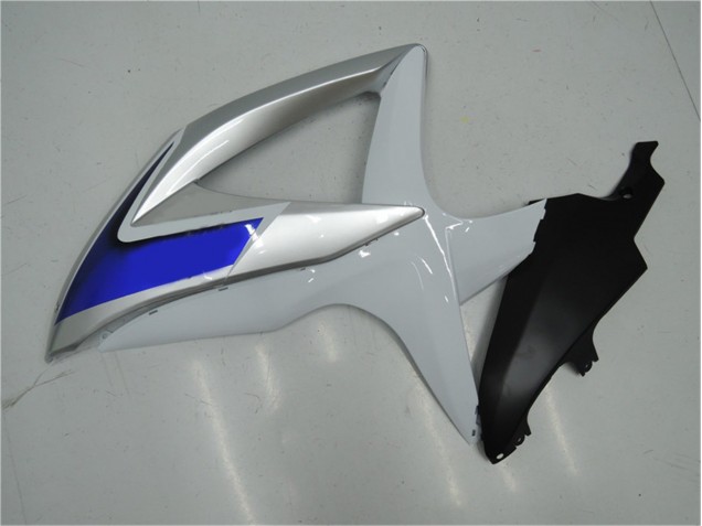Blanc Argent Bleu Carénage Moto Suzuki GSXR 600 / 750 K8 2008-2010 Blanc Argent Bleu Carénage Moto Suzuki GSXR 600 / 750 K8 2008-2010