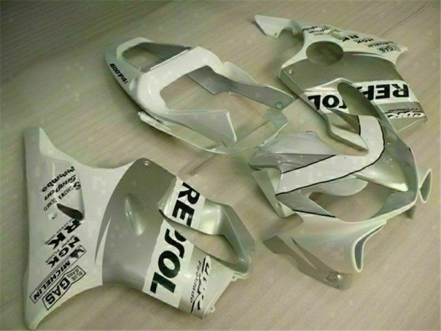 Blanc Argent Carénage Moto Honda CBR 600 F4i 2001-2003 Blanc Argent Carénage Moto Honda CBR 600 F4i 2001-2003