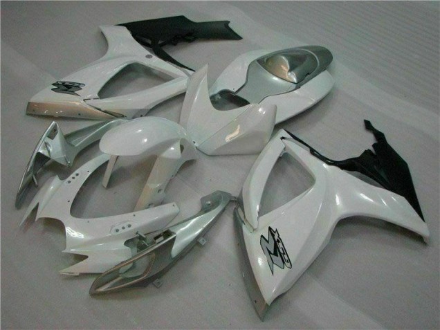 Blanc Argent Carénage Moto Suzuki GSXR 600 / 750 K6 2006-2007 Blanc Argent Carénage Moto Suzuki GSXR 600 / 750 K6 2006-2007
