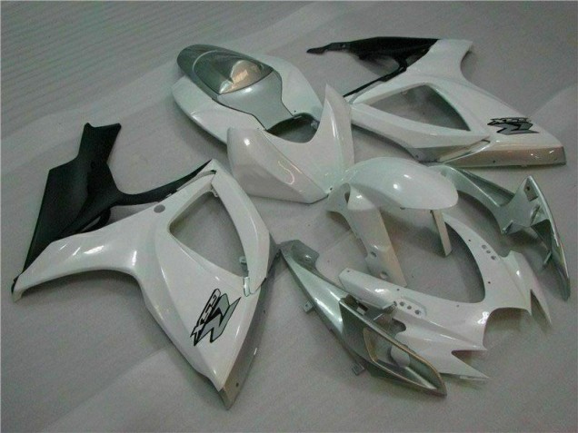 Blanc Argent Carénage Moto Suzuki GSXR 600 / 750 K6 2006-2007 Blanc Argent Carénage Moto Suzuki GSXR 600 / 750 K6 2006-2007