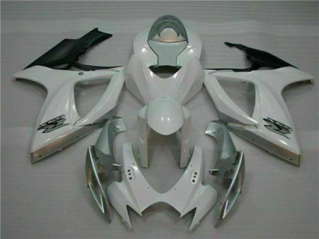Blanc Argent Carénage Moto Suzuki GSXR 600 / 750 K6 2006-2007 Blanc Argent Carénage Moto Suzuki GSXR 600 / 750 K6 2006-2007