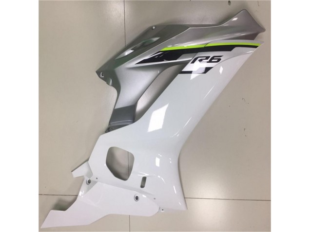 Blanc Argent Carénage Moto Yamaha R6 2017-2023 Blanc Argent Carénage Moto Yamaha R6 2017-2023
