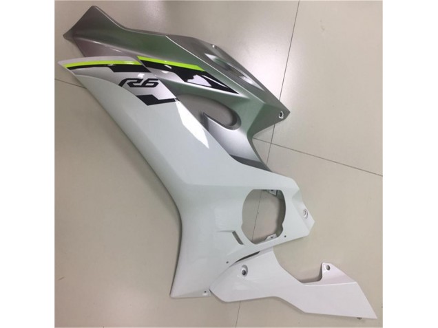 Blanc Argent Carénage Moto Yamaha R6 2017-2023 Blanc Argent Carénage Moto Yamaha R6 2017-2023