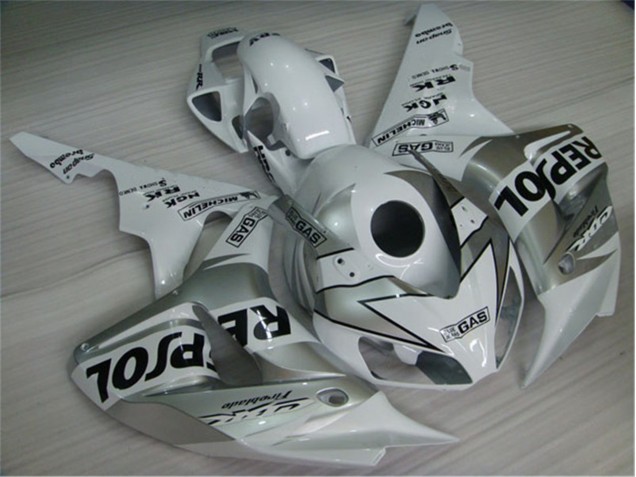 Blanc Argent Noir Repsol Carénage Moto Honda CBR 1000 RR 2004-2005 Blanc Argent Noir Repsol Carénage Moto Honda CBR 1000 RR 2004-2005