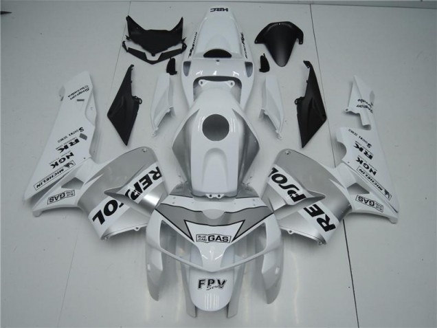 Blanc Argent Noir Repsol Carénage Moto Honda CBR 600 RR 2005-2006 Blanc Argent Noir Repsol Carénage Moto Honda CBR 600 RR 2005-2006