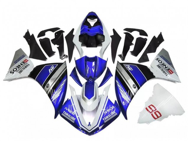 Blanc Bleu Argent Carénage Moto Yamaha R1 2009-2011 Blanc Bleu Argent Carénage Moto Yamaha R1 2009-2011