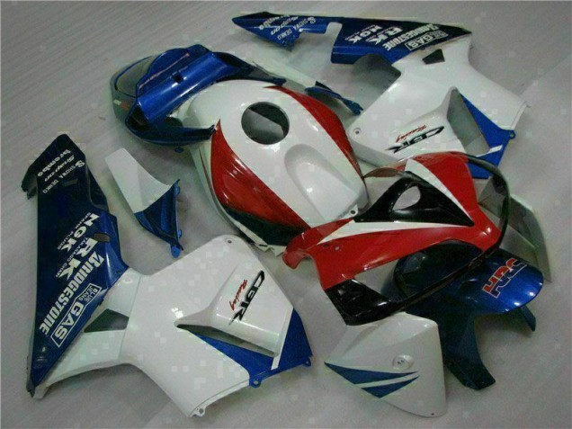 Blanc Bleu Carénage Moto Honda CBR 600 RR 2005-2006 Blanc Bleu Carénage Moto Honda CBR 600 RR 2005-2006