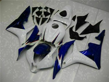 Blanc Bleu Carénage Moto Honda CBR 600 RR 2007-2008