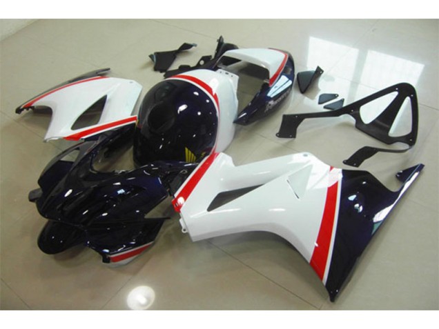 Blanc Bleu Carénage Moto Honda VFR 800 2002-2013 Blanc Bleu Carénage Moto Honda VFR 800 2002-2013