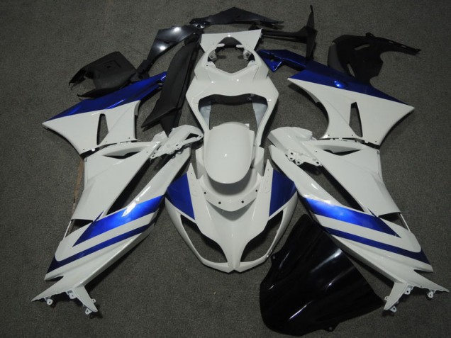 Blanc Bleu Carénage Moto Kawasaki ZX6R 2009-2012
