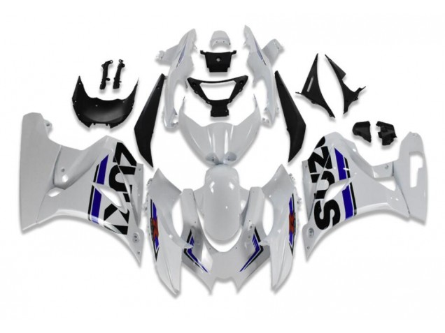 Blanc Bleu Carénage Moto Suzuki GSXR 1000 2017-2023 Blanc Bleu Carénage Moto Suzuki GSXR 1000 2017-2023