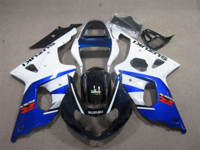 Blanc Bleu Carénage Moto Suzuki GSXR 1000 K1 2000-2002 Blanc Bleu Carénage Moto Suzuki GSXR 1000 K1 2000-2002