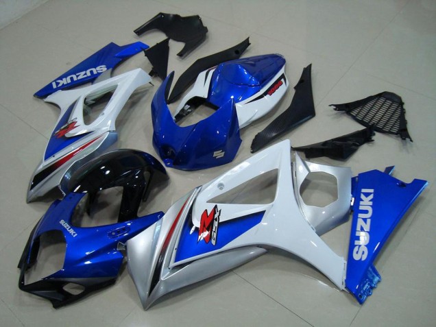 Blanc Bleu Carénage Moto Suzuki GSXR 1000 K7 2007-2008 Blanc Bleu Carénage Moto Suzuki GSXR 1000 K7 2007-2008
