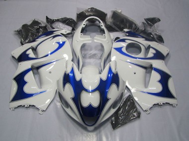 Blanc Bleu Carénage Moto Suzuki GSXR 1300 Hayabusa 1996-2007