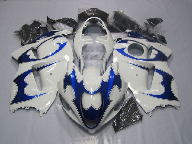 Blanc Bleu Carénage Moto Suzuki GSXR 1300 Hayabusa 1996-2007