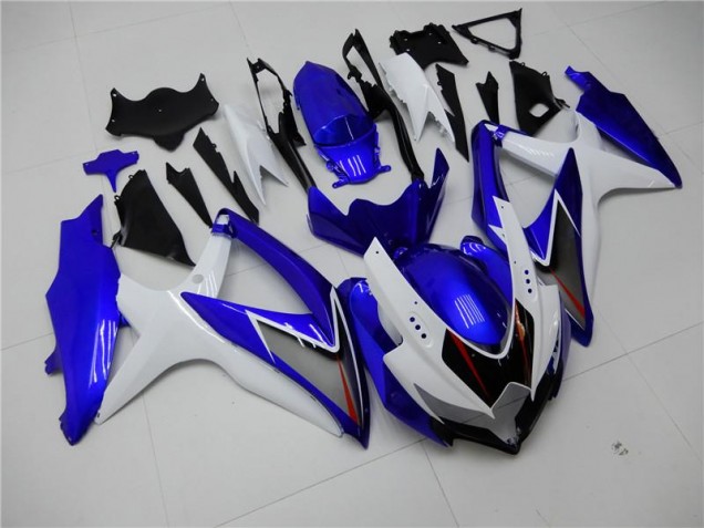 Blanc Bleu Carénage Moto Suzuki GSXR 600 / 750 K8 2008-2010 Blanc Bleu Carénage Moto Suzuki GSXR 600 / 750 K8 2008-2010