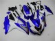 Blanc Bleu Carénage Moto Suzuki GSXR 600 / 750 K8 2008-2010 Blanc Bleu Carénage Moto Suzuki GSXR 600 / 750 K8 2008-2010