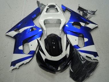 Blanc Bleu Carénage Moto Suzuki GSXR 600 K1 K2 K3 2001-2003