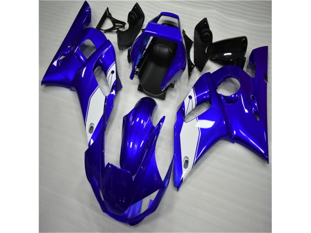 Blanc Bleu Carénage Moto Yamaha R6 1998-2002 Blanc Bleu Carénage Moto Yamaha R6 1998-2002